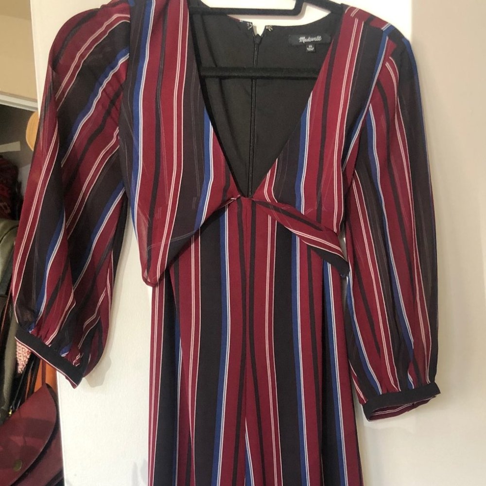 Madewell Stripe Wraparound Maxi Dress